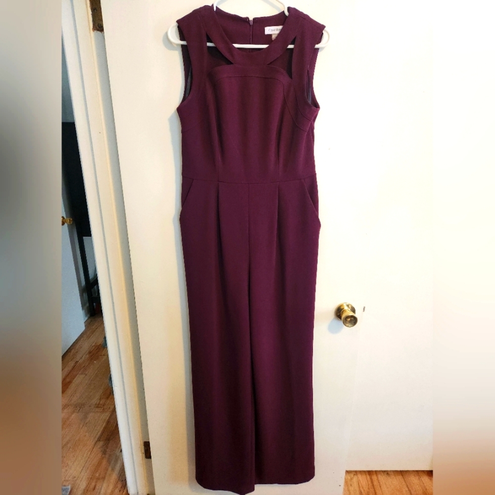 Calvin Klein Sz 8 Purple Pantsuit